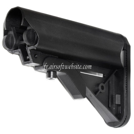 E&C Polymère MK18 MOD 0 LMT Crane Crosse Convient pour Tokyo Marui M4 M16 Série AEG Fusil Airsoft Noir