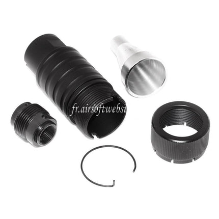 CYMA Adjustable Sound Amplifying Design AK74 Frein de Bouche Convient pour -14mm CCW sens antihoraire Canon Fusil Airsoft Noir