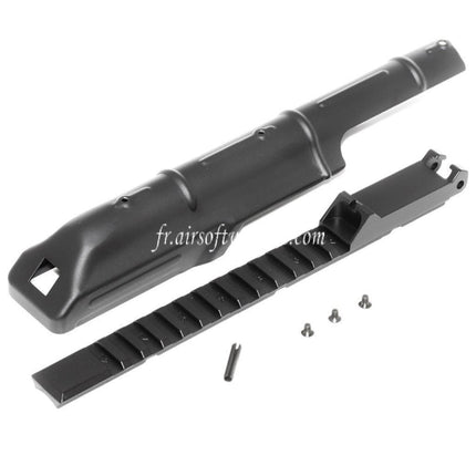 CYMA Haut Boîtier Couverture avec 20mm Tactical Rail La hausse Convient pour D-Boys JG Jing Gong Golden Eagle CYMA Tokyo Marui AKS74U Série AEG Fusil Airsoft Noir