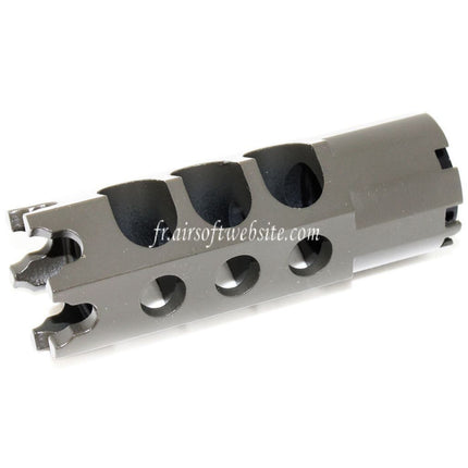 Airsoft Website 84mm DTK-1 Style Frein de Bouche Cache-Flamme avec Adaptor Convient pour -14mm CCW sens antihoraire Canon Fusil