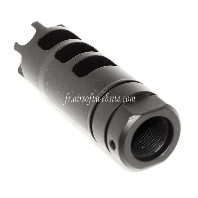 Airsoft Website 64mm Dragon 556 AK Style Métal Frein de Bouche Cache-Flamme Convient pour -14mm CCW sens antihoraire Canon Fusil Noir