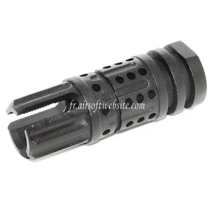 APS 68mm ICEFYRE Frein de Bouche Cache-Flamme Convient pour -14mm CCW sens antihoraire Canon Fusil Airsoft Noir