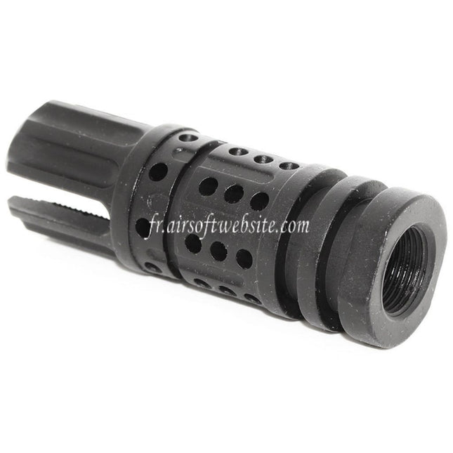 APS 68mm ICEFYRE Frein de Bouche Cache-Flamme Convient pour -14mm CCW sens antihoraire Canon Fusil Airsoft Noir