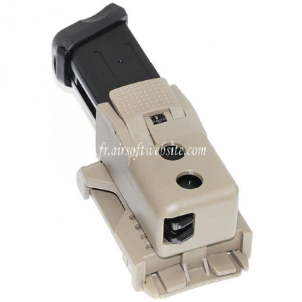 APS Quantum Mechanics Verrouillable Simple Chargeur Poche Convient pour G17 / G18C / G19 / G22 / G23 / G24 / G34 / G35 G-Série GBB Chargeur