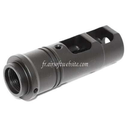 Airsoft Website 62mm SF-556 Frein de Bouche Cache-Flamme Convient pour -14mm CCW sens antihoraire Canon Fusil