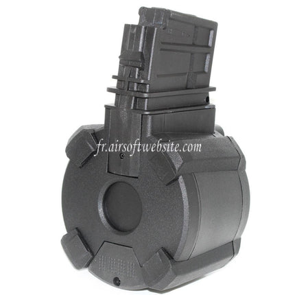 BATTLEAXE 1400 Billes Contrôle du son Électrique Chargeur Tambour Convient pour G36 Série AEG Fusil Airsoft