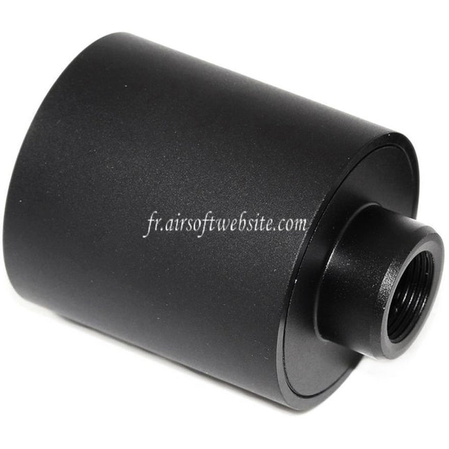 Airsoft Website 48mm/55mm Métal Frein de Bouche Cache-Flamme Convient pour -14mm CCW sens antihoraire Canon Fusil Airsoft Noir