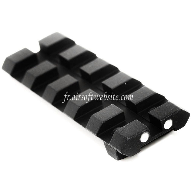 APS 5-Slot Picatinny 20mm Adapt Rail Hausse Convient pour APS WE AW Tokyo Marui G17 G18C Série GBB Pistolet Airsoft Noir