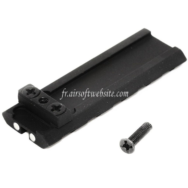 APS 5-Slot Picatinny 20mm Adapt Rail Hausse Convient pour APS WE AW Tokyo Marui G17 G18C Série GBB Pistolet Airsoft Noir