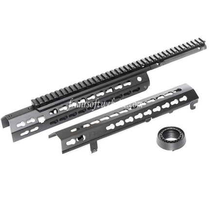 CYMA Keymod Modular Rail de Garde-Main Convient pour CYMA CM079 Tokyo Marui M4 Série AEG Fusil Airsoft Noir