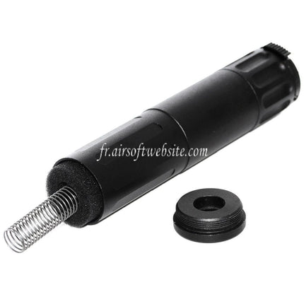 Airsoft Website 170mm Aluminium SR5 Style Déverrouillage Rapide QD Silencieux Canon Extension Tube Convient pour AAC Frein de Bouche Fusil Noir