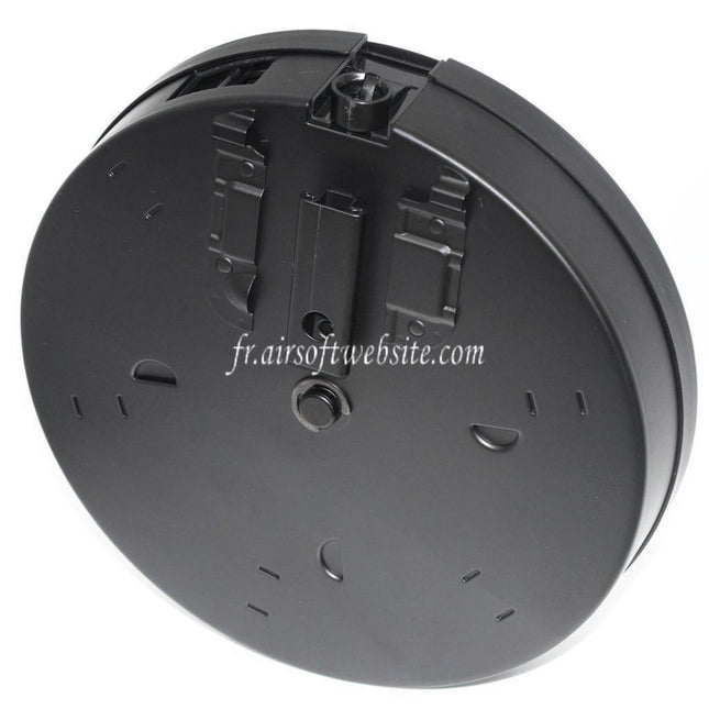 CYMA 450 Billes Hi-Cap Chargeur Tambour Convient pour CYMA Tokyo Marui King Arms Thompson M1A1 Série SMG AEG Fusil Airsoft Noir