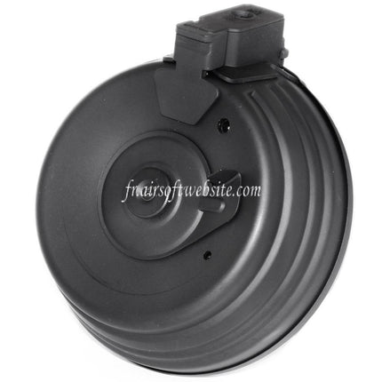 CYMA 2500 Billes Sheet Steel Wired & Contrôle du son Électrique Chargeur Tambour avec EU 220v Plug Charger Convient pour AK Série AEG Fusil Airsoft Noir
