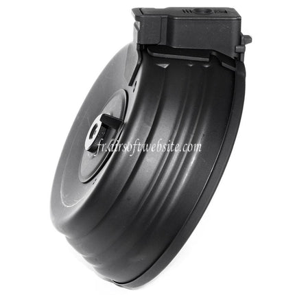 CYMA 2500 Billes Sheet Steel Wired & Contrôle du son Électrique Chargeur Tambour avec EU 220v Plug Charger Convient pour AK Série AEG Fusil Airsoft Noir