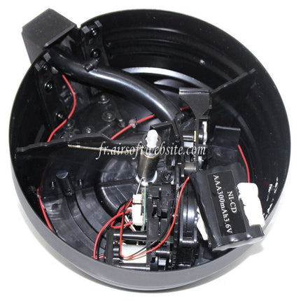 CYMA 2500 Billes Sheet Steel Wired & Contrôle du son Électrique Chargeur Tambour avec EU 220v Plug Charger Convient pour AK Série AEG Fusil Airsoft Noir