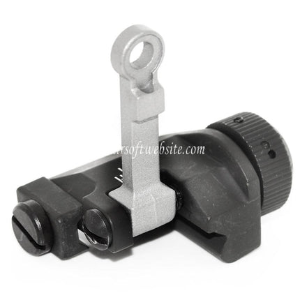Airsoft Website KAC Style 300M Métal Rabattable Hausse Convient pour MK18 MOD-1 M4 M16 AEG Fusil Noir/Argent