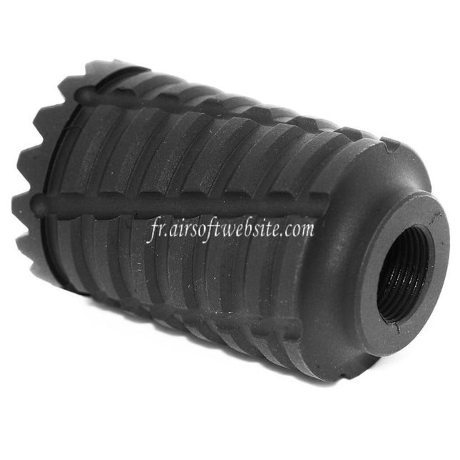 APS Type C Sound Blaster Amplifier Muzzle Frein de Bouche Convient pour -14mm CCW sens antihoraire Canon Fusil Airsoft Noir
