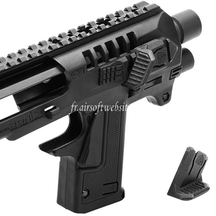 CAA Roni Pistolet Carabine Conversion Kit Convient pour KSC VFC Umarex Tokyo Marui G17 G18C G19 G23F Série GBB Pistolet Airsoft