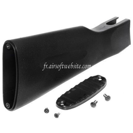 CYMA Léger Fixed Crosse Convient pour Tokyo Marui AK74 Série AEG Fusil Airsoft Noir