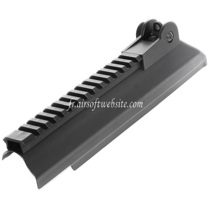 Airsoft Website Haut Boîtier Couverture avec 20mm Tactical Rail La hausse Convient pour CYMA Tokyo Marui AKS74U Série AEG Fusil Noir