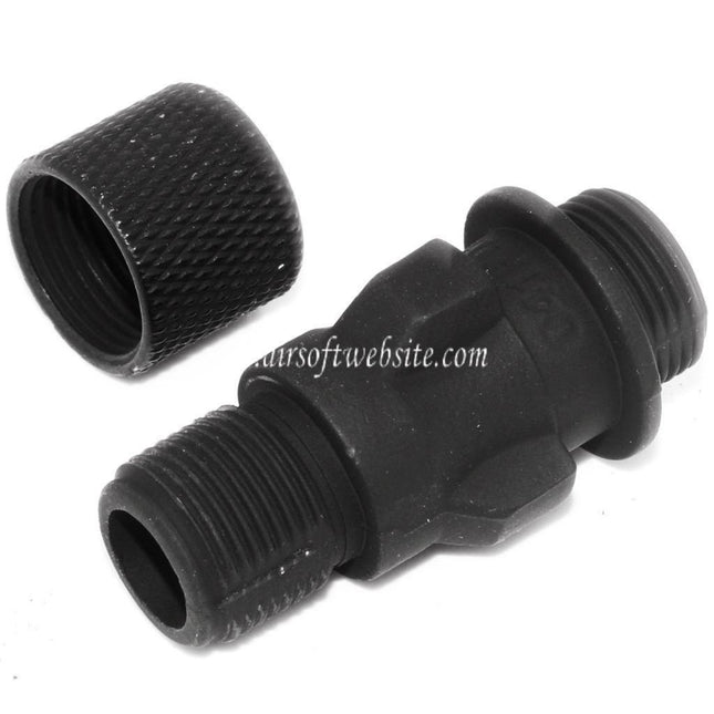 CYMA Métal Frein de Bouche Muzzle Adaptateur Convient pour CYMA CM041 PDW MP5 AEG Fusil Airsoft Noir