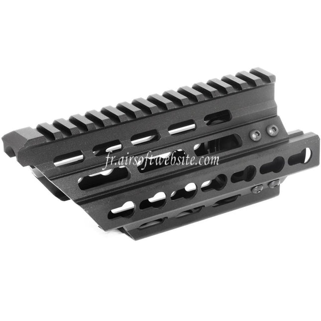 BATTLEAXE 166mm CNC P90 Keymod RAS Rail de Garde-Main Convient pour Tokyo Marui P90 AEG Fusil Airsoft Noir