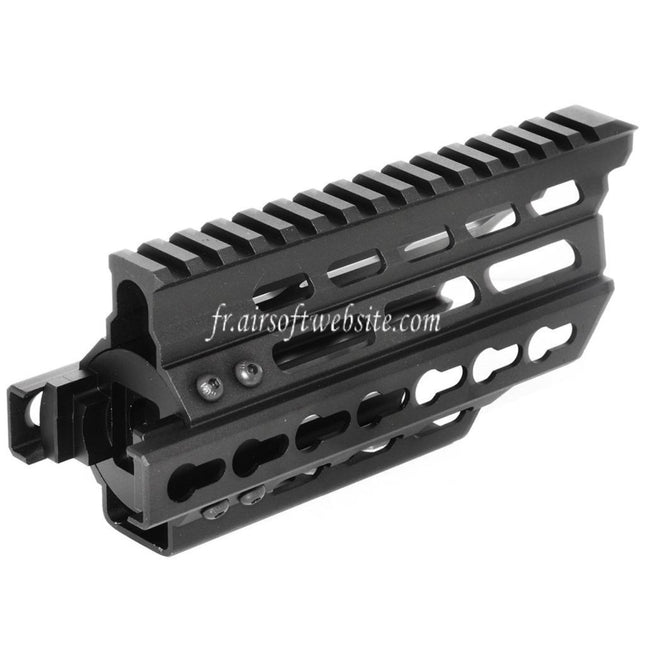 BATTLEAXE 166mm CNC P90 Keymod RAS Rail de Garde-Main Convient pour Tokyo Marui P90 AEG Fusil Airsoft Noir