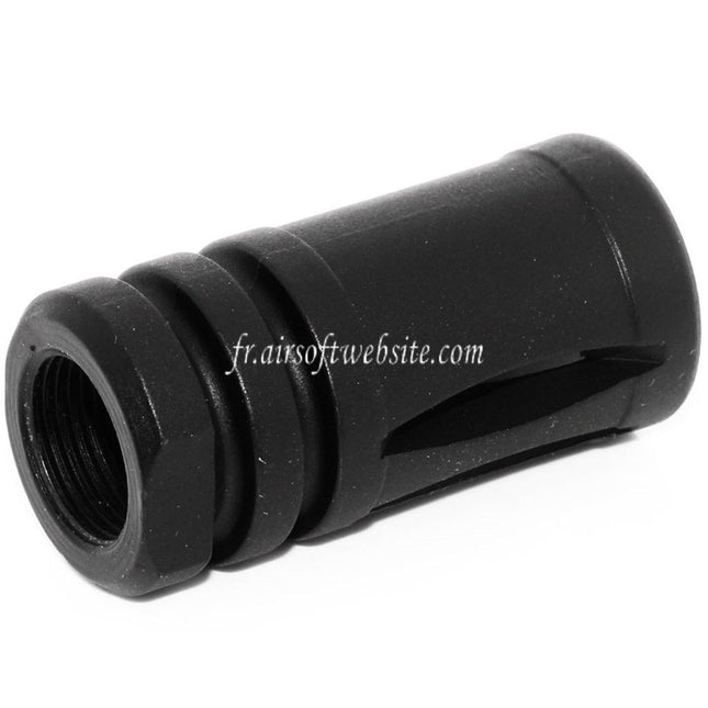 Airsoft Website 45mm Bird Cage M4 M16 Frein de Bouche Cache-Flamme Convient pour +14mm CW sens horaire Fileté Canon Fusil Noir