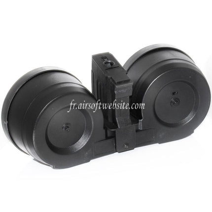 BATTLEAXE 2500 Billes Électrique Contrôle du son Chargeur Tambour Convient pour AK Série AEG Fusil Airsoft Noir