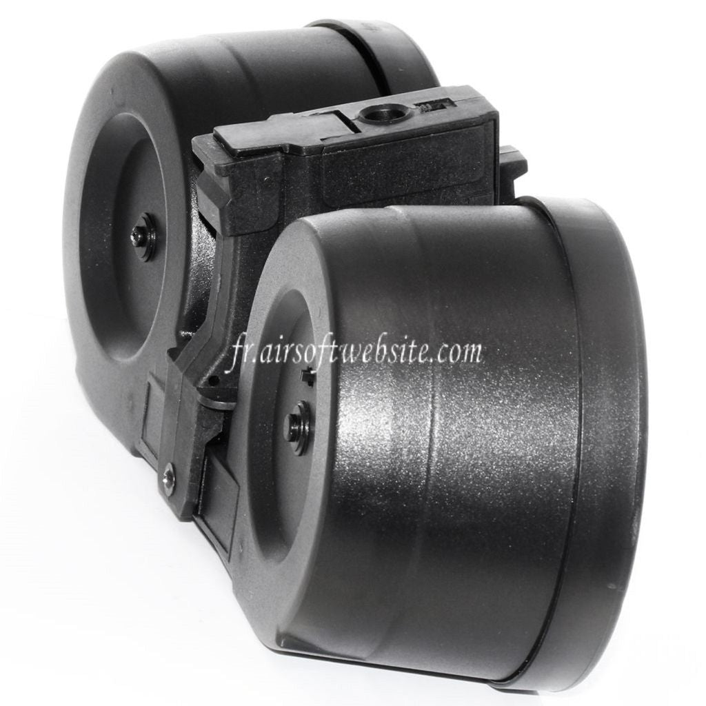 BATTLEAXE 2500 Billes Électrique Contrôle du son Chargeur Tambour Convient pour AK Série AEG Fusil Airsoft Noir