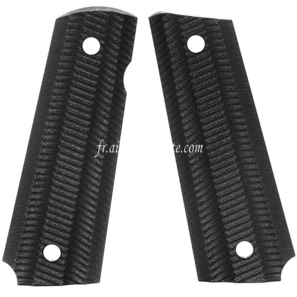 Airsoft Website Plastique Poignée Couvre (Différents styles) Convient pour DOUBLE BELL ARMY AW WE KJ Tokyo Marui M1911 M.E.U Série 70 M45A1 WARRIOR GBB Pistolet Noir