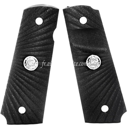 Airsoft Website Plastique Poignée Couvre (Différents styles) Convient pour DOUBLE BELL ARMY AW WE KJ Tokyo Marui M1911 M.E.U Série 70 M45A1 WARRIOR GBB Pistolet Noir