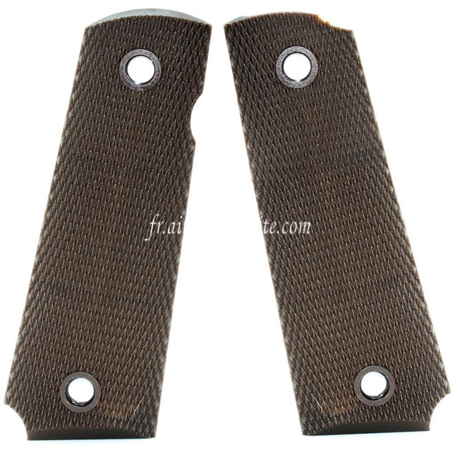 Airsoft Website Plastique Poignée Couvre Convient pour DOUBLE BELL ARMY AW WE KJ Tokyo Marui M1911 M.E.U Série 70 M45A1 WARRIOR GBB Pistolet Brun Foncé