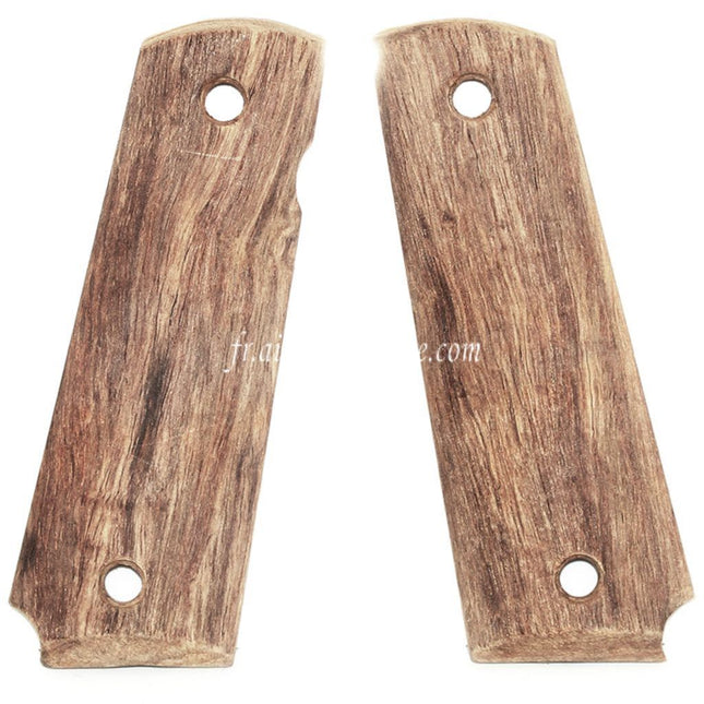 Airsoft Website Bois Véritable Poignée Couvre Convient pour DOUBLE BELL ARMY AW WE KJ Tokyo Marui M1911 M.E.U Série 70 M45A1 WARRIOR GBB Pistolet Brun