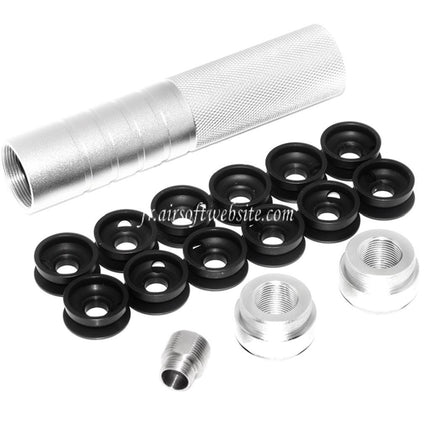 Airsoft Website 146mm 5.75 Pouces Noise Damping Bowl Silencieux Canon Extension Tube +/-14mm CW/CCW fileté Canon Airsoft