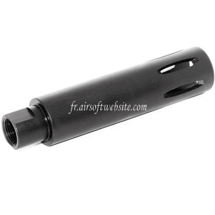 Airsoft Website 113mm XM177 Style M16 Frein de Bouche Cache-Flamme Convient pour -14mm CCW sens antihoraire Canon Fusil Noir