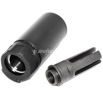 5KU 94mm QD Mini Silencieux avec Frein de Bouche Convient pour -14mm CCW sens antihoraire Canon Fusil Airsoft
