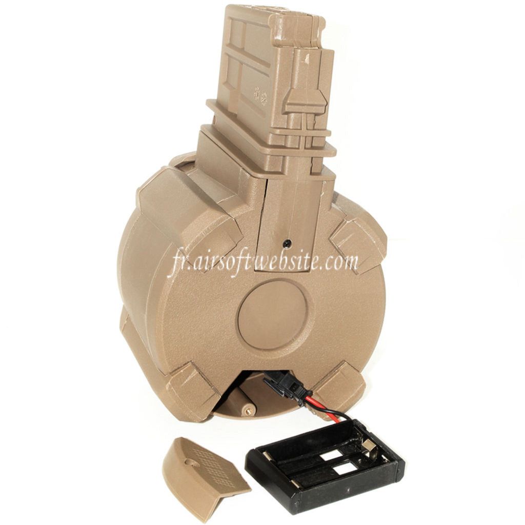 BATTLEAXE 1400 Billes Électrique Chargeur Tambour Convient pour G36 Série AEG Fusil Airsoft