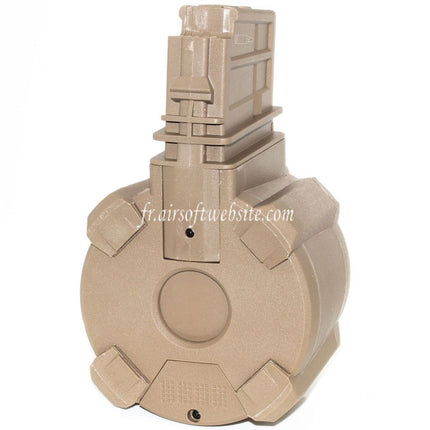 BATTLEAXE 1400 Billes Contrôle du son Électrique Chargeur Tambour Convient pour G36 Série AEG Fusil Airsoft