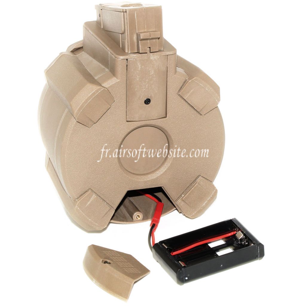 BATTLEAXE 1400 Billes Contrôle du son Électrique Chargeur Tambour Convient pour AK Série AEG Fusil Airsoft