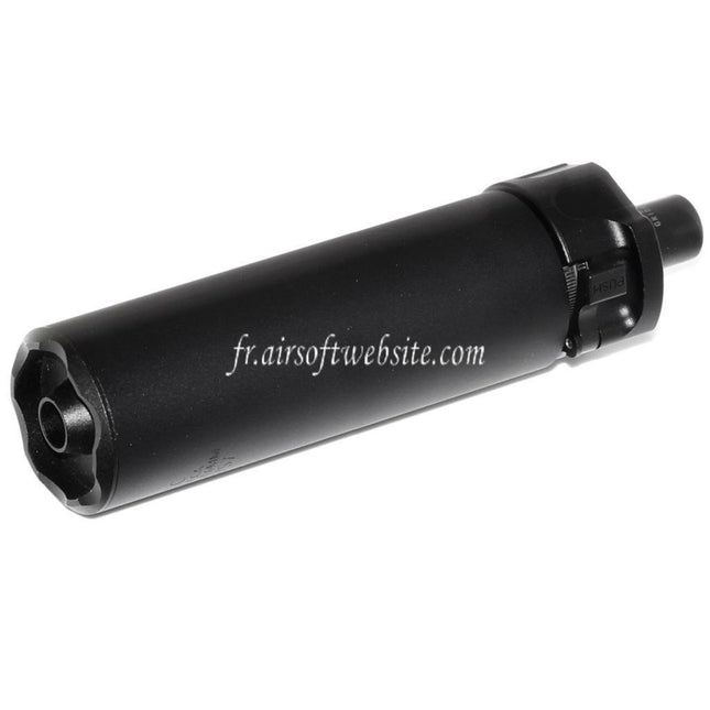 5KU 133mm SOCOM46 Mini Silencieux avec Frein de Bouche Convient pour +12mm CW sens horaire fileté Canon Fusil Airsoft