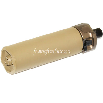 5KU 133mm SOCOM46 Mini Silencieux avec Frein de Bouche Convient pour +12mm CW sens horaire fileté Canon Fusil Airsoft