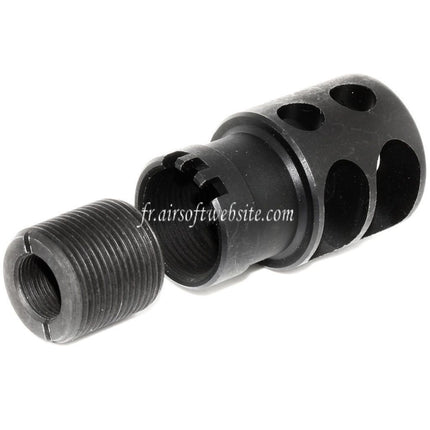 5KU DTK-2 Style Frein de Bouche Cache-Flamme Convient pour -14mm CCW sens antihoraire Canon Fusil Airsoft Noir