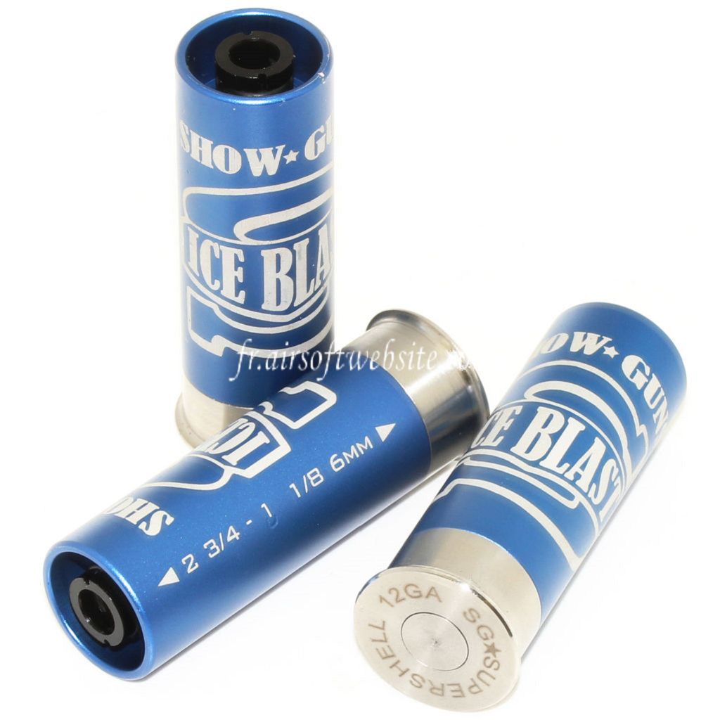 Show Guns Tactical SG 3pièces 6 Billes S-ICE Blast Co2 Gaz Chasse Cartouche Convient pour 20mm Lance-Grenade M870 Shotgun KPS TT33 Shot Lanceur PPS 870 Tanaka Shotguns