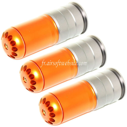 King Arms 3pièces 120 Billes 40mm Co2 Grenade Gaz Cartouche Version III