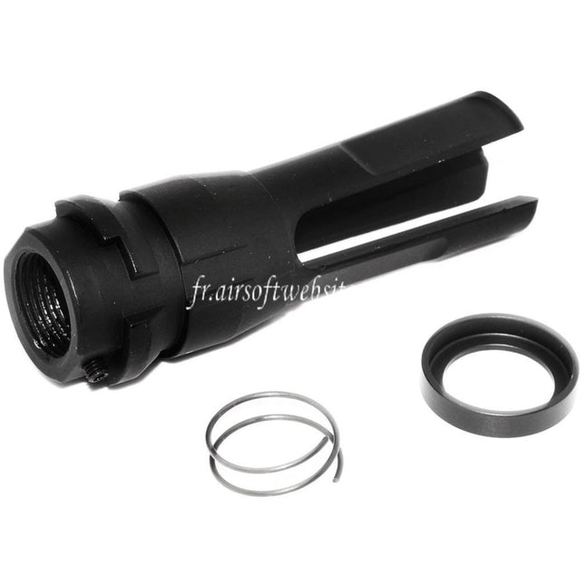 APS 70mm 3-Broches Frein de Bouche Cache-Flamme Convient pour -14mm CCW sens antihoraire Canon Fusil Airsoft Noir