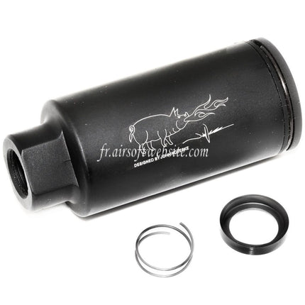 APS EMG Licensed Noveske KX3 Adjustable Sound Amplifier Frein de Bouche Cache-Flamme Convient pour -14mm CCW sens antihoraire Canon Fusil Airsoft Noir