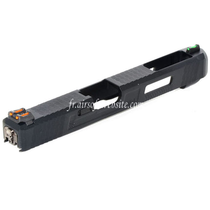 Archives Custom WE (WE-TECH) Canon Extérieur Glissière Set avec Marteau et Fibre Optique Guidon Hausse Convient pour WE G34 GBB Pistolet Airsoft