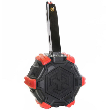 Armorer Works AW Custom 350 Billes Gaz Adaptive Chargeur Tambour Convient pour AW MB Série / KJW / WE (WE-TECH) / Tokyo Marui M9 M92 GBB Pistolet Airsoft