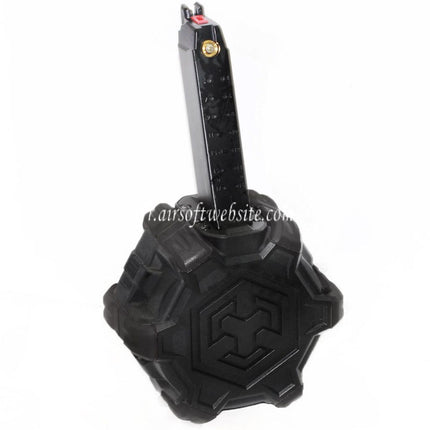 Armorer Works AW Custom 350 Billes Gaz Adaptive Chargeur Tambour Convient pour G17 G18C G-Série GBB Pistolet Airsoft